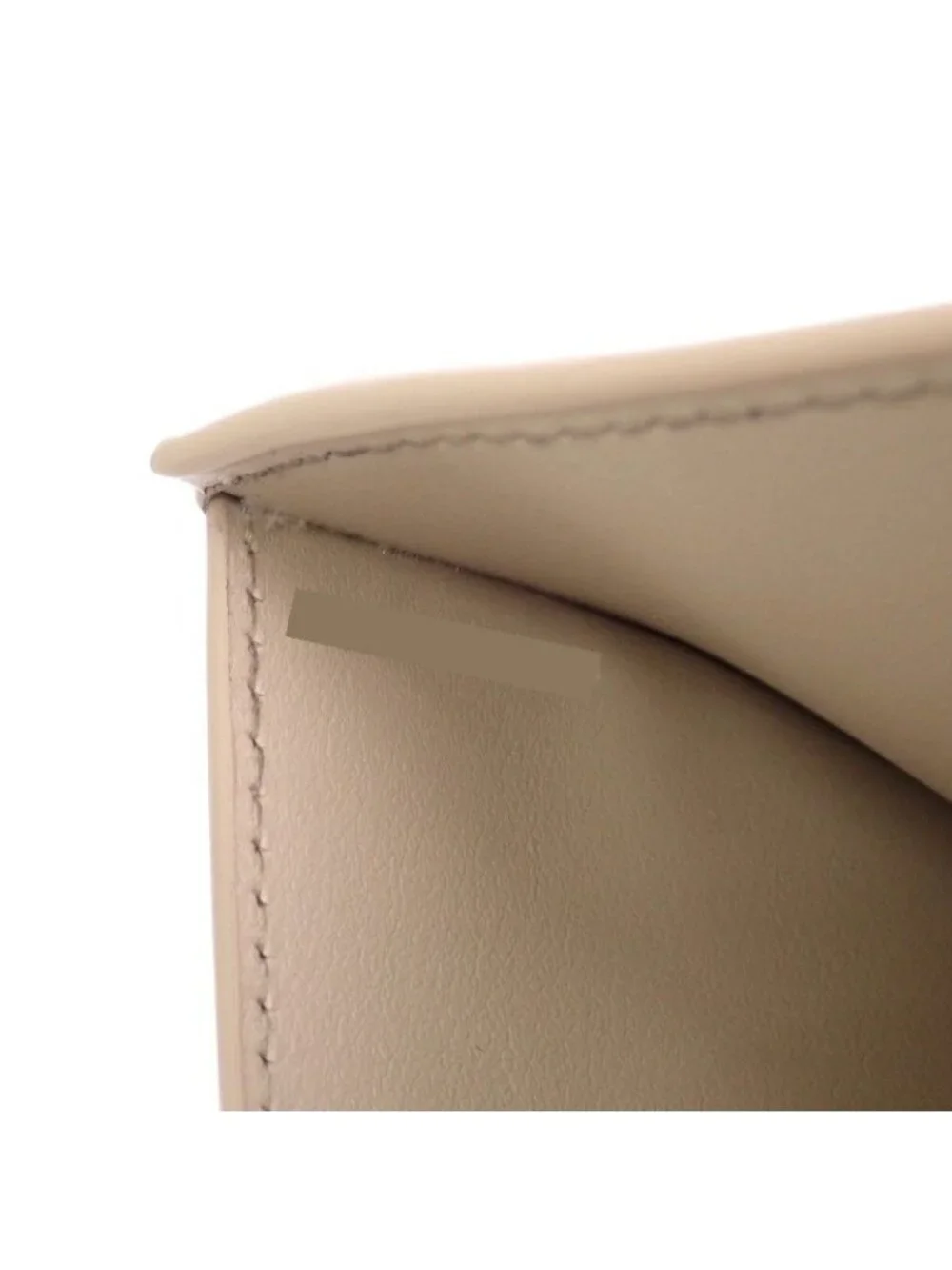 Celine Fine Strap Wallet Trifold Calfskin Beige Cream Triomphe Gold Included